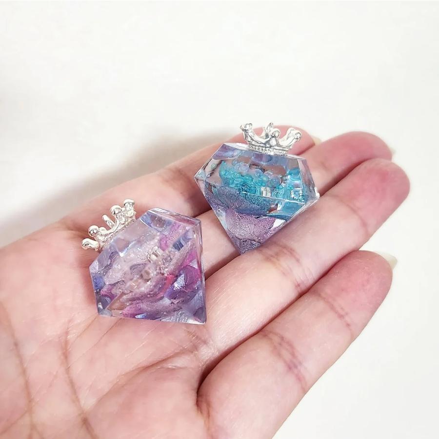 シリコン型・モールド 立体ダイヤモンド 大 シリコンモールド レジン型