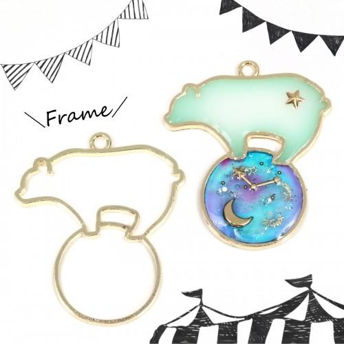 空枠 玉乗りクマ きれいめゴールド 動物 Animal くま 熊 ベア サーカス フレーム H 75 B 隠れ工房 Greenocean 通販 Yahoo ショッピング