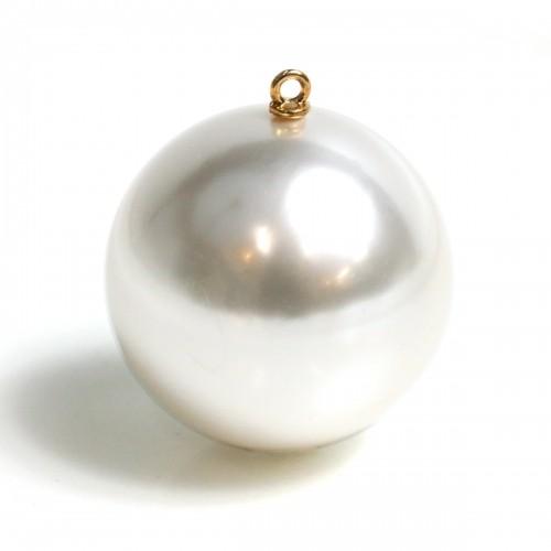 チャーム BIGパール 30mm ホワイト [真珠 デカイ 大きい パール