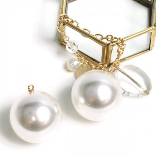 チャーム BIGパール 30mm ホワイト [真珠 デカイ 大きい パール