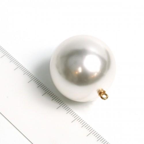 チャーム BIGパール 30mm ホワイト [真珠 デカイ 大きい パール