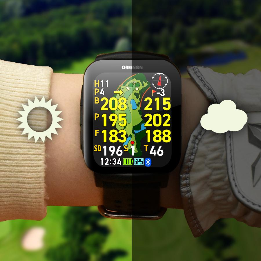 【km】THE GOLF WATCH GS501 用距離計 ゴルフウォッチ GREENON（グリーンオン） 【アウトレット】GPS ゴルフナビ 距離計