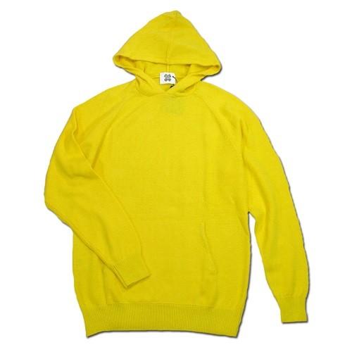 SURPLUS HEMP (サープラスヘンプ) KNIT SWEATER HOODY ヘンプオーガニックコットン ニット パーカー / YELLOW