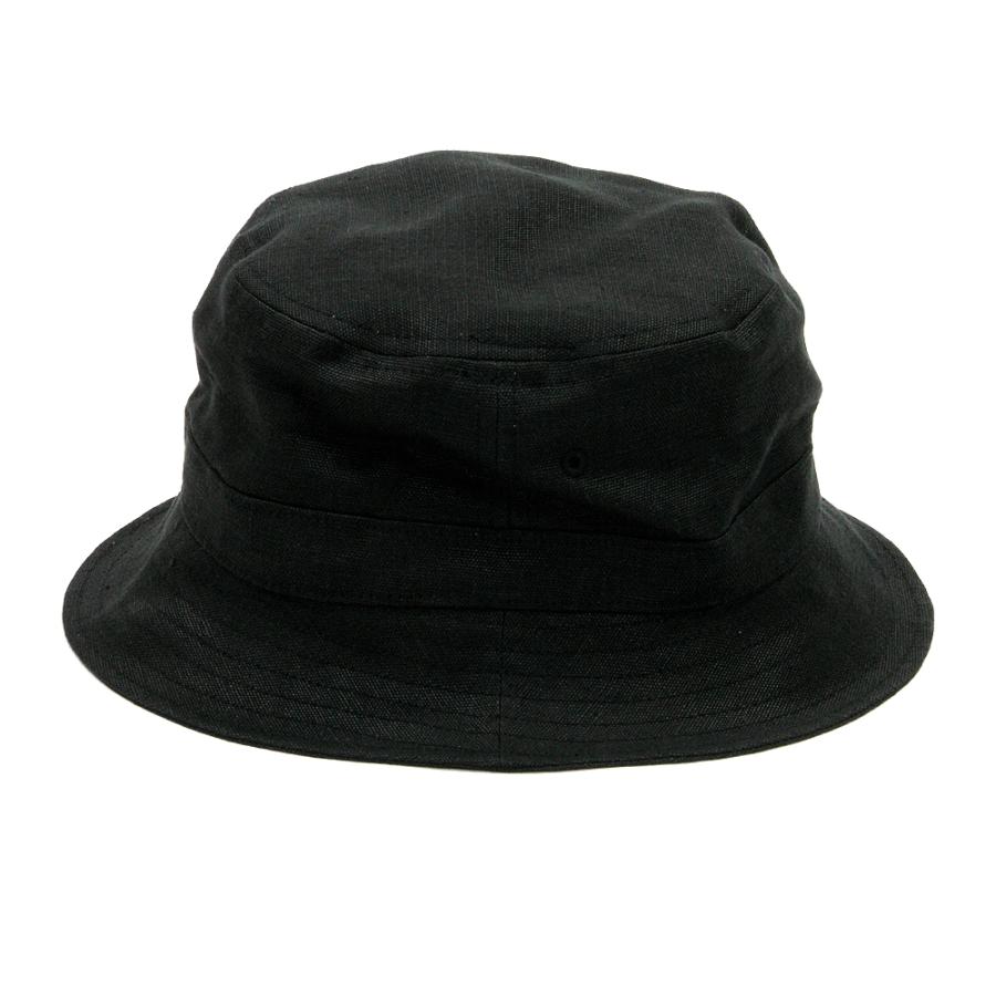 SURPLUS HEMP サープラスヘンプ RUDIES HAT CANVAS / BLACK 100% ヘンプ バケットハット ポークパイハット 帽子｜greenplanet｜02