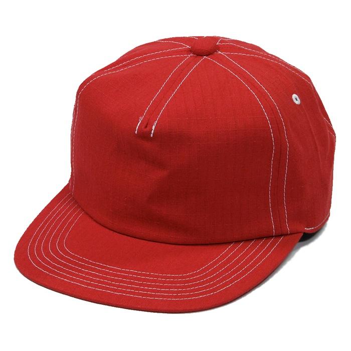 SURPLUS HEMP サープラスヘンプ BREWERS CAP RIPSTOP / RED ヘンプ リップストップ フラットバイザー ...