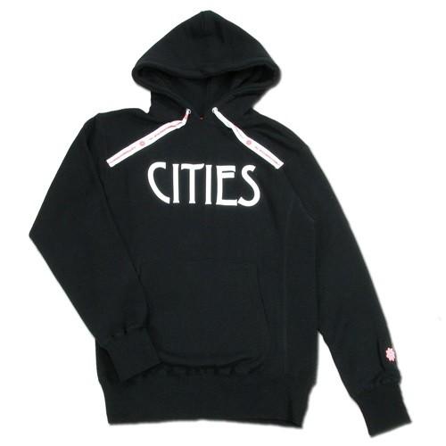 Tokyo Hemp Connection (トウキョウヘンプコネクション) CITIES HOODY ヘンプコットン プルオーバー パーカー / BLACK｜greenplanet