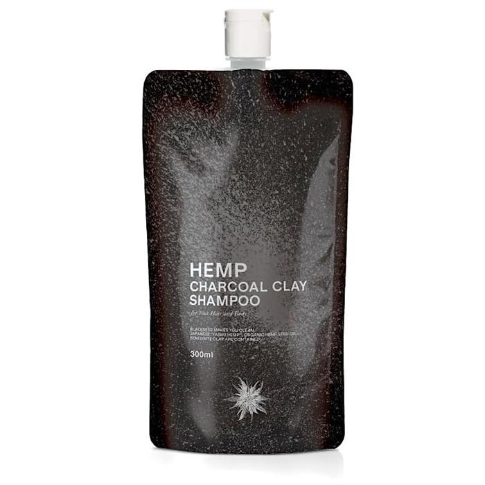 野州麻炭Lab 麻炭クレイシャンプー 300ml オールインワン 炭 泥