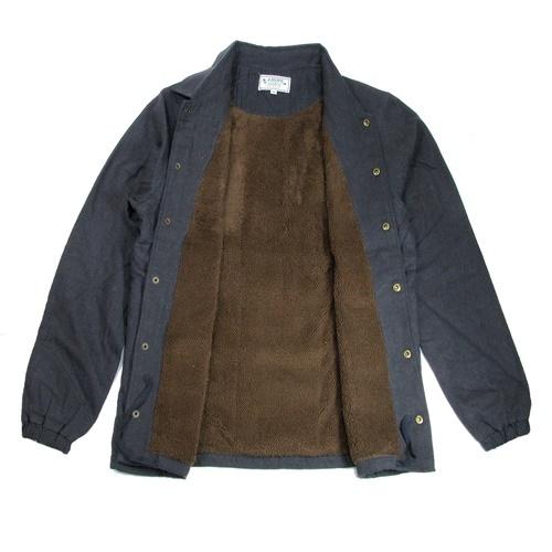 AHOPEHEMP（アホープヘンプ） HEMP FLANNEL COACH JKT(裏ボア) / BLACK