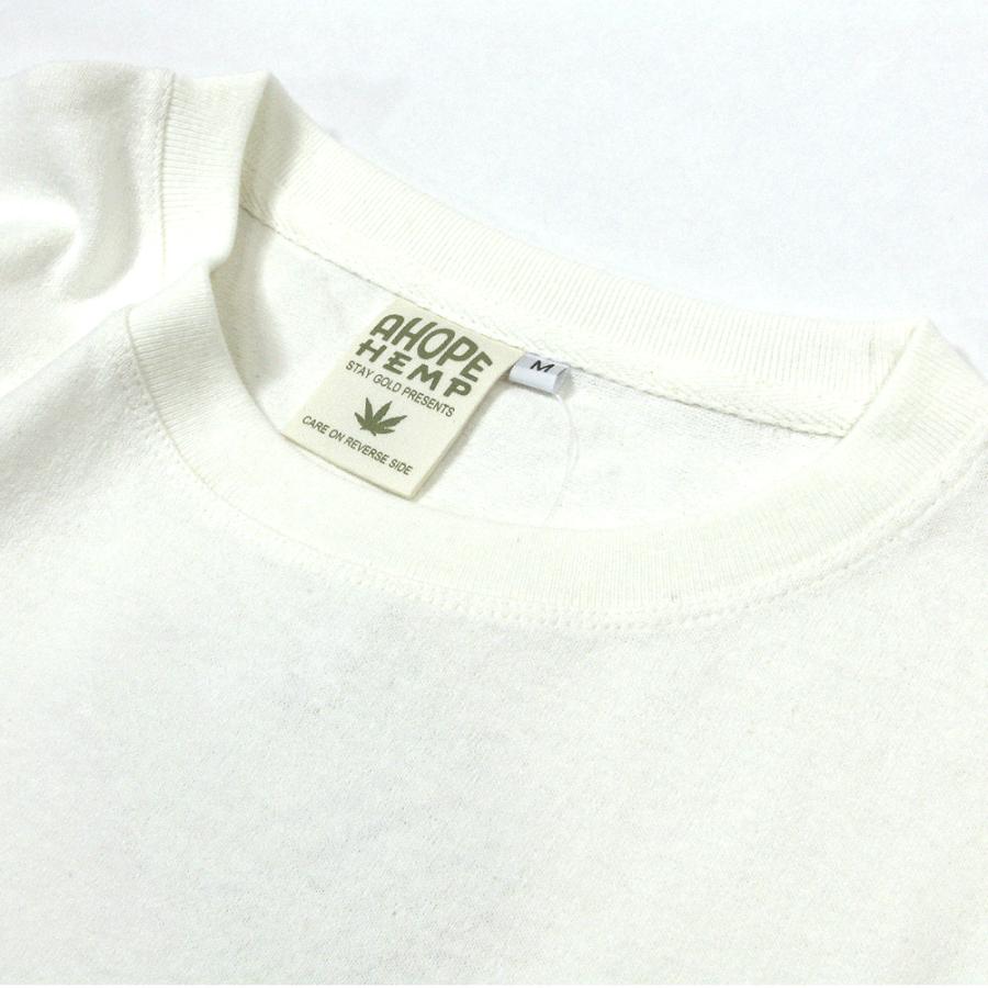 A HOPE HEMP アホープヘンプ REGULAR S/S TEE / NATURAL ヘンプ オーガニックコットン ショートスリーブ Tシャツ 半袖 無地｜greenplanet｜03