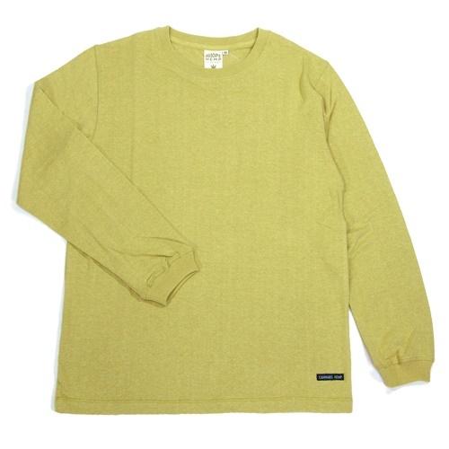 A HOPE HEMP アホープヘンプ REGULAR L/S TEE / OATS ヘンプコットン ロングスリーブ Tシャツ ロンT 長袖 無地｜greenplanet