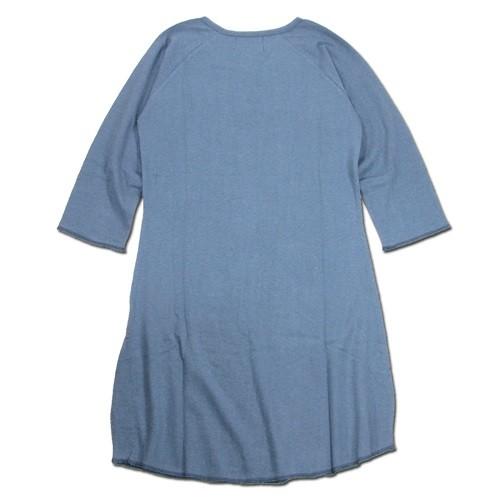 A HOPE HEMP アホープヘンプ RAGLAN 3/4 WOMEN'S ONE PIECE / MIDNIGHT ヘンプ コットン ラグラン 7分袖 Tシャツ ワンピース 無地｜greenplanet｜04