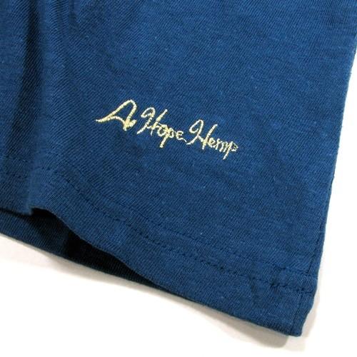 A HOPE HEMP アホープヘンプ JERSEY BASIC TEE / INDIGO ヘンプコットン レディース ショートスリーブ Tシャツ カットソー 半袖 無地｜greenplanet｜03