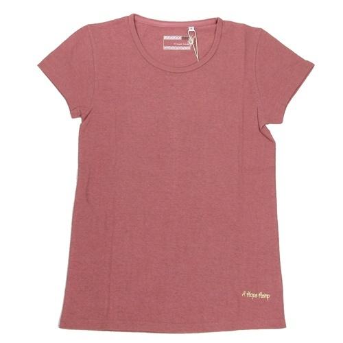 A HOPE HEMP アホープヘンプ JERSEY BASIC TEE / PINK ヘンプコットン レディース ショートスリーブ Tシャツ カットソー 半袖 無地｜greenplanet