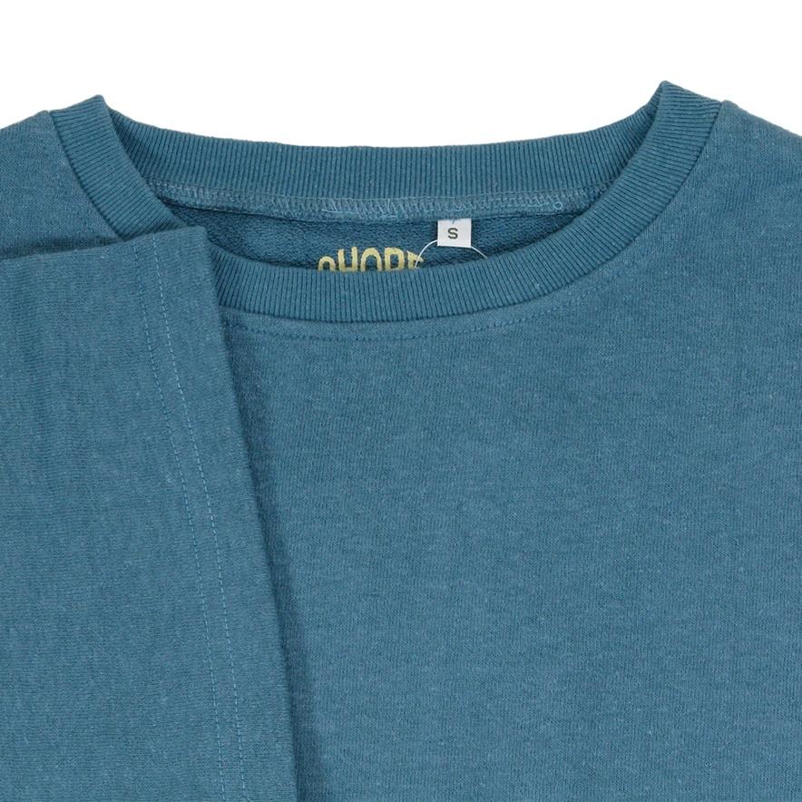 A HOPE HEMP アホープヘンプ 9SL WIDE LIGHT SWEAT / L/T INDIGO ヘンプ コットン ワイドシルエット ライト スウェット 無地｜greenplanet｜02