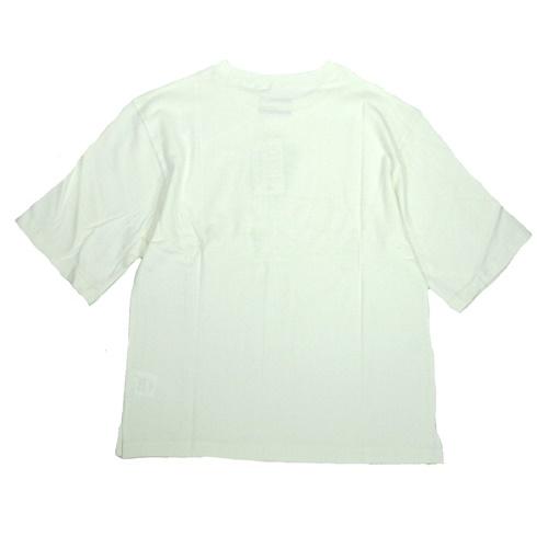 A HOPE HEMP アホープヘンプ 1/2 WIDE S/S TEE / NATURAL ヘンプコットン レディース サイドスリット ５分袖  ワイド Tシャツ カットソー 無地｜greenplanet｜04