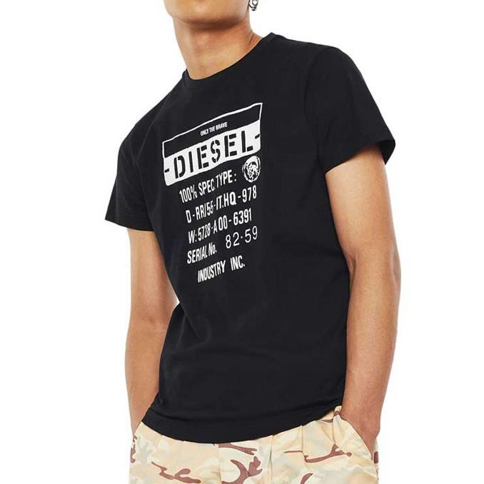DIESEL ディーゼル Tシャツ クルーネック 半袖 メンズ 00SEFZ 0091A T-DIEGO-S1 ブリント ロゴ DS41328SL メール便送料無料｜greenpumpkin｜08