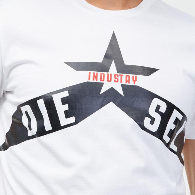 DIESEL ディーゼル Tシャツ クルーネック 半袖 00SW9T 0CATM T-DIEGO-A7 ロゴ グラフィック DS41364SL メール便送料無料｜greenpumpkin｜04