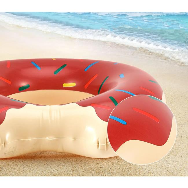 保証浮き輪 浮輪 フロート 大人用 Ｌサイズ ドーナツ 海 レジャー プール 品質保証 子供 ピンク・ブラウン 水遊び 