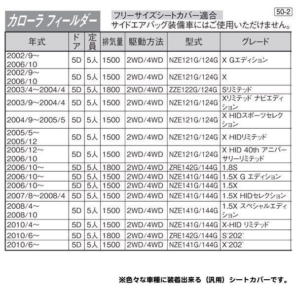 カローラ シートカバー トヨタ フロント２枚 929-bk｜greenroad｜06