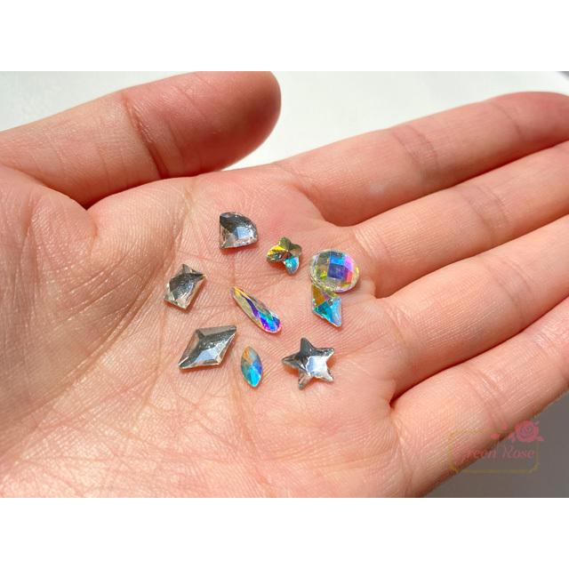 資材セット レジン 封入 高品質 ガラスストーン ケース入り アソート
