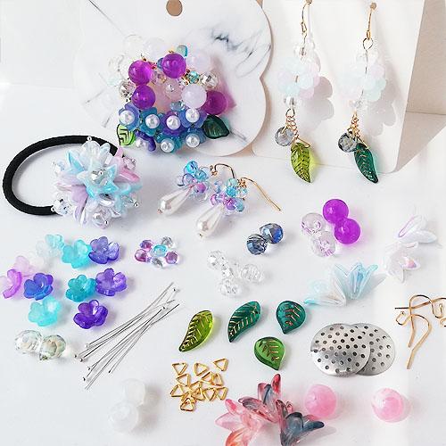 あじさい アクセサリー アソート セット フラワー 紫陽花 アジサイ