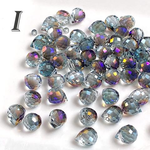 ガラス ビーズ 雫 しずく ドロップ オーロラ加工 横穴 約10×8mm 10個 2307 beads1178 GreenRoseYumi｜greenrosenetshopyumi｜10