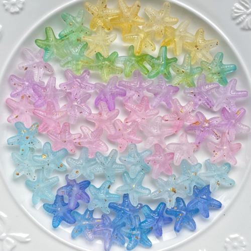 プラスチック ビーズ ヒトデ グラデーション カラー 12個 アクセサリー 