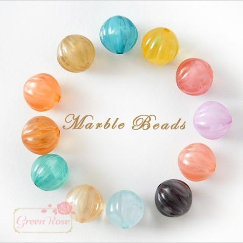 シラー入りビーズ×シラー入りビーズ大×マーブルグラデ 天然石カスタム