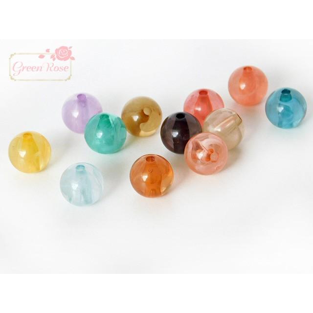 アクリルビーズ マーブルカラー ボール 10個 1807 beads512