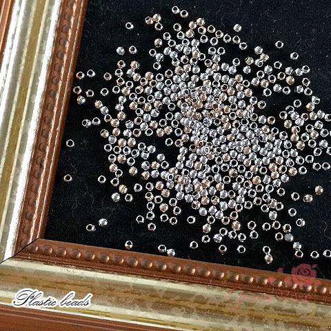 アクリルビーズ 2mm 約100個 ゴールド シルバー ラウンド     2009 beads629｜greenrosenetshopyumi