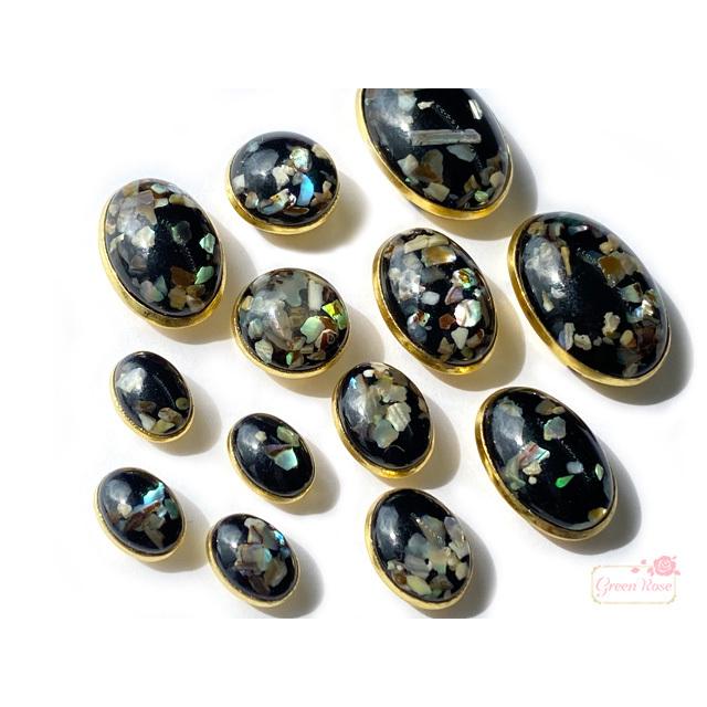 シェル入り 縫付 ビジュー ビーズ パーツ 2107 beads975 : GreenRose