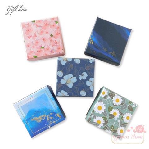 ギフトボックス 柄プリント 51×51mm 全5種 2個 2108 box38 【宅配便