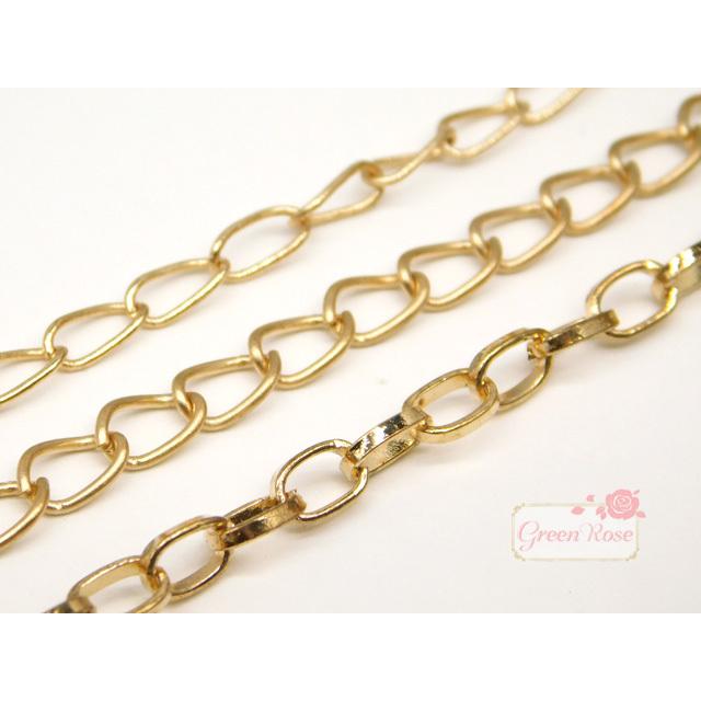 繊細なデザインチェーン ゴールド 全3種 1m 2207 c109 : GreenRose