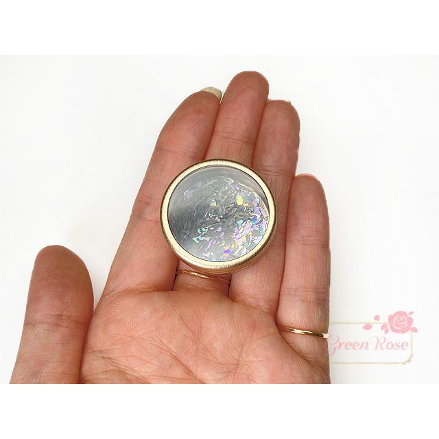 パーツ収納ケース アルミ製 円形 シルバー ゴールド ピンク 直径約32mm