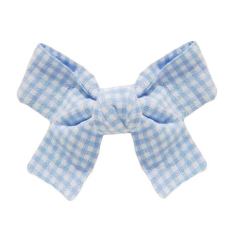 リボンバレッタ ヘアクリップ チェック柄 ギンガムチェック 2個