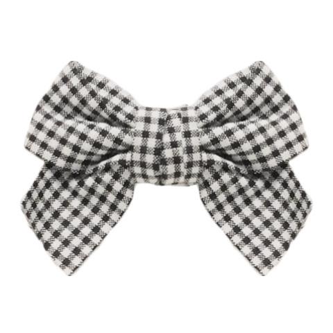 リボンバレッタ ヘアクリップ チェック柄 ギンガムチェック 2個