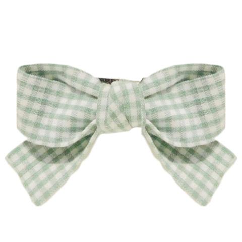 リボンバレッタ ヘアクリップ チェック柄 ギンガムチェック 2個