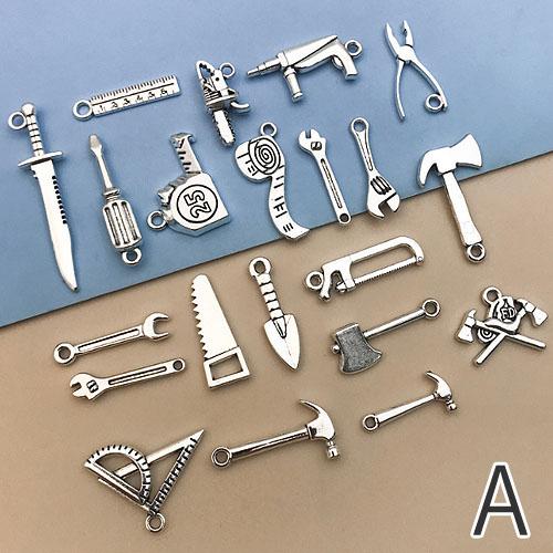 工具 裁縫 チャーム 20個 セット シルバー ミニチュア 金属 2307 工具 裁縫 チャーム 20個 セット シルバー ミニチュア 金属 2307
