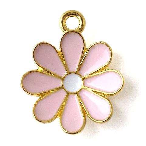 金属チャーム フラワー 約20×16mm 全5色 10個 2111 j6-4743