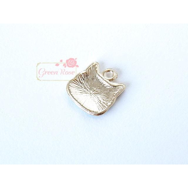 リアルプリント 猫 10個 1812 金属チャーム ネコ ねこ パーツ 1512 J6