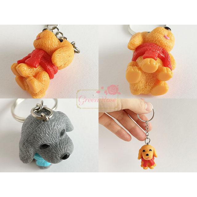 キーホルダー 子犬 わんこ イヌ 全4色 1個 アクリル keyring-04