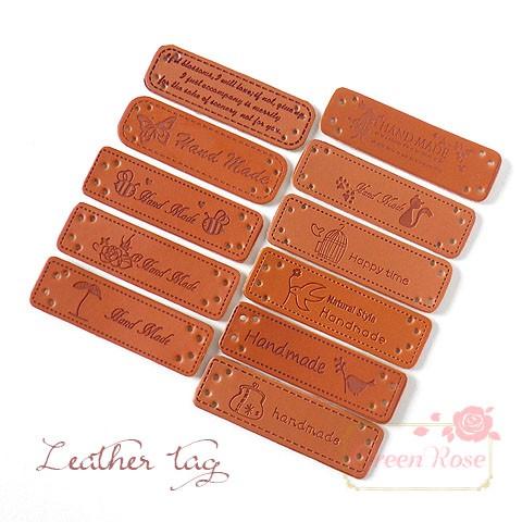革タグ細めタイプ11種 4枚 1811 合皮 リメイク KT52 : GreenRoseネット