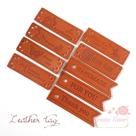 革タグ細めタイプ9種 4枚 1811 合皮 リメイク KT53 : GreenRoseネット