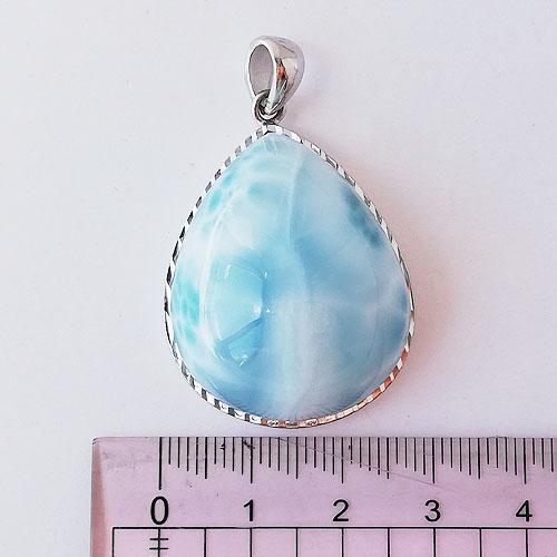 ラリマー ペンダントトップ しずく 約38×27mm 1個 lpt-65