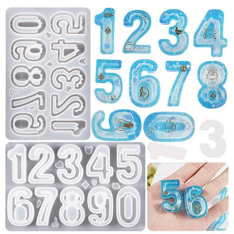 シリコンモールド 数字 ナンバー レジン型 レジンアクセサリー レジン