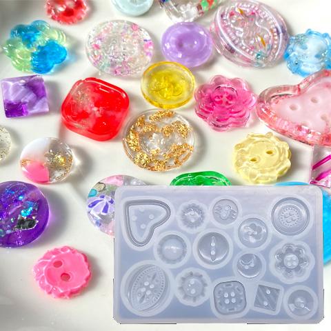 Roseシェルレジンボタン お花の形のシェルボタン＊4個セット | ling select