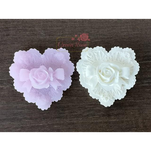 シリコンモールド レースフラワーハート 1個 1906 花 バラ ワックス 石膏 粘土 2液性エポキシレジン Mold 76 Mold 76 Greenroseネットショップyumi 通販 Yahoo ショッピング