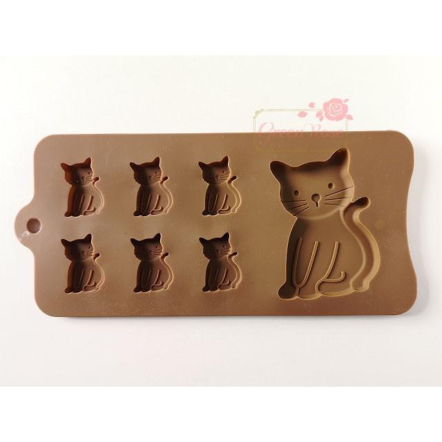 シリコンモールド おすわりねこ 1個 1911 猫 ネコ 石膏 粘土 レジン
