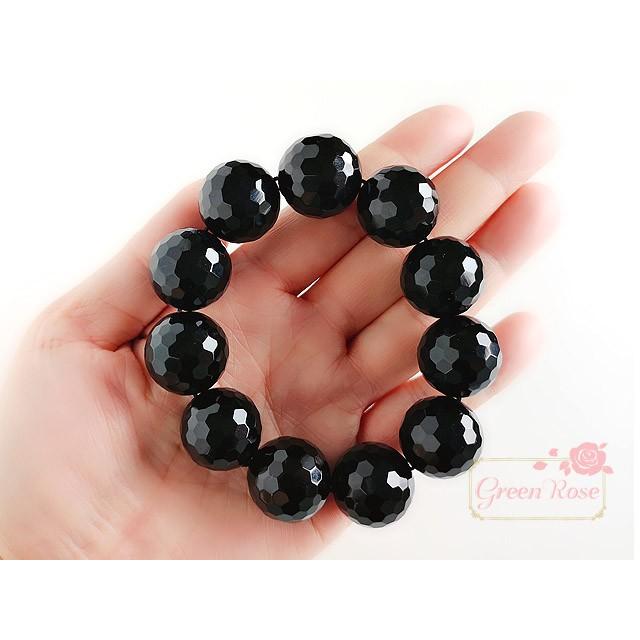 ブレスレット ブラックオニキス 約20mm 1本 1907 天然石