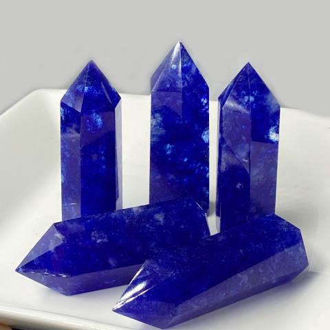 天然石 水晶 練り ブルー ポイント 六角柱 置石 開運 原石 天然石 水晶 練り ブルー ポイント 六角柱 置石 開運 原石